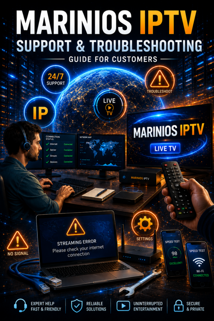 Customer support and troubleshooting tips for Marinios IPTV to resolve buffering and connection problems easily